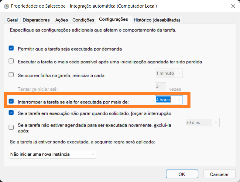 Agendador de tarefas do Windows