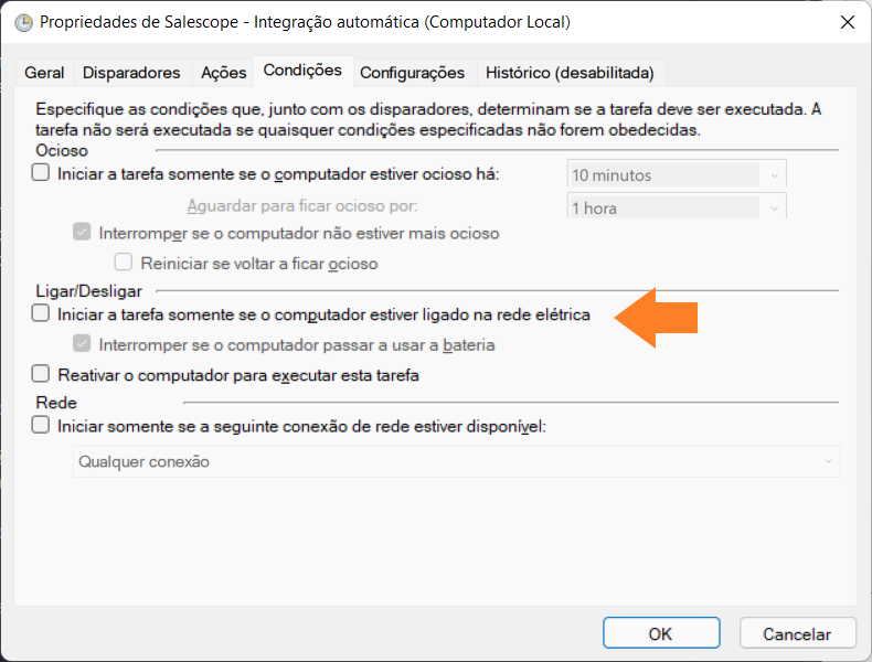 Agendador de tarefas do Windows