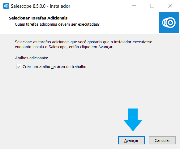 Instalador do Salescope BI aberto