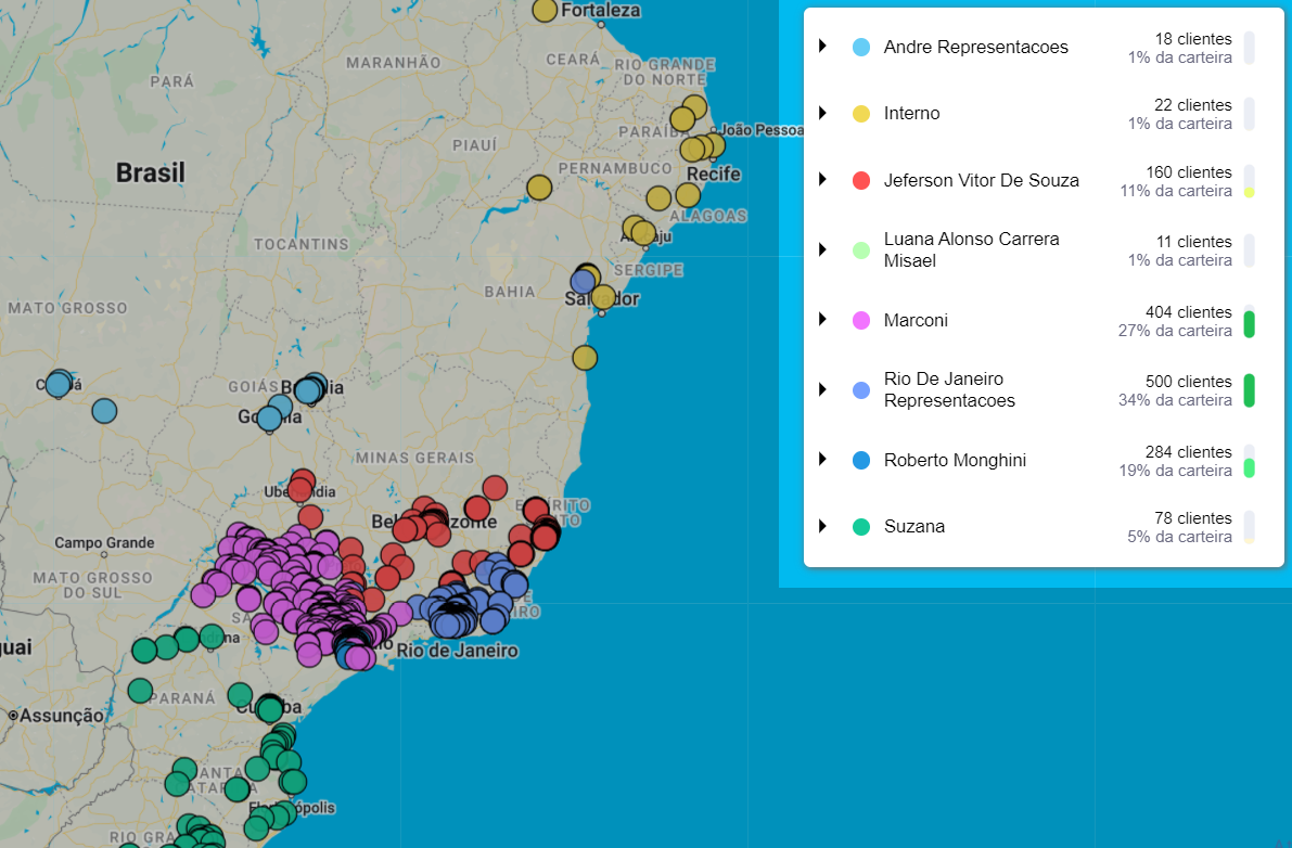 Legenda do mapa