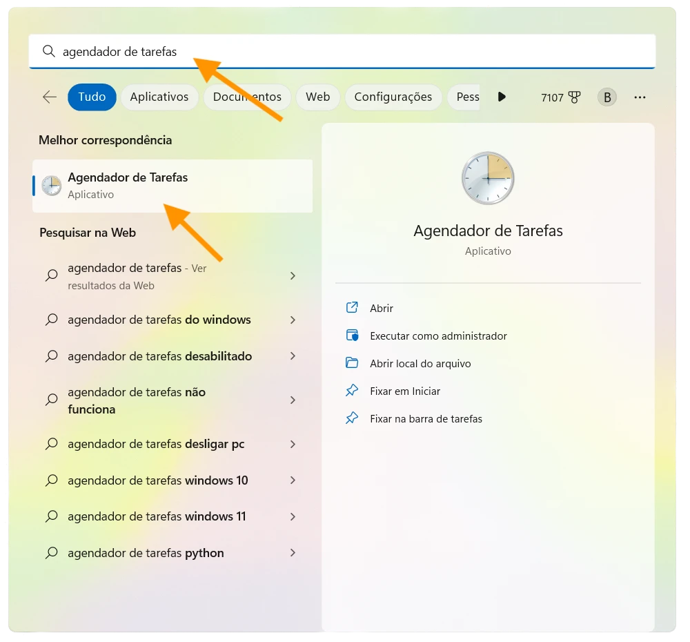 Agendador de Tarefas do Windows