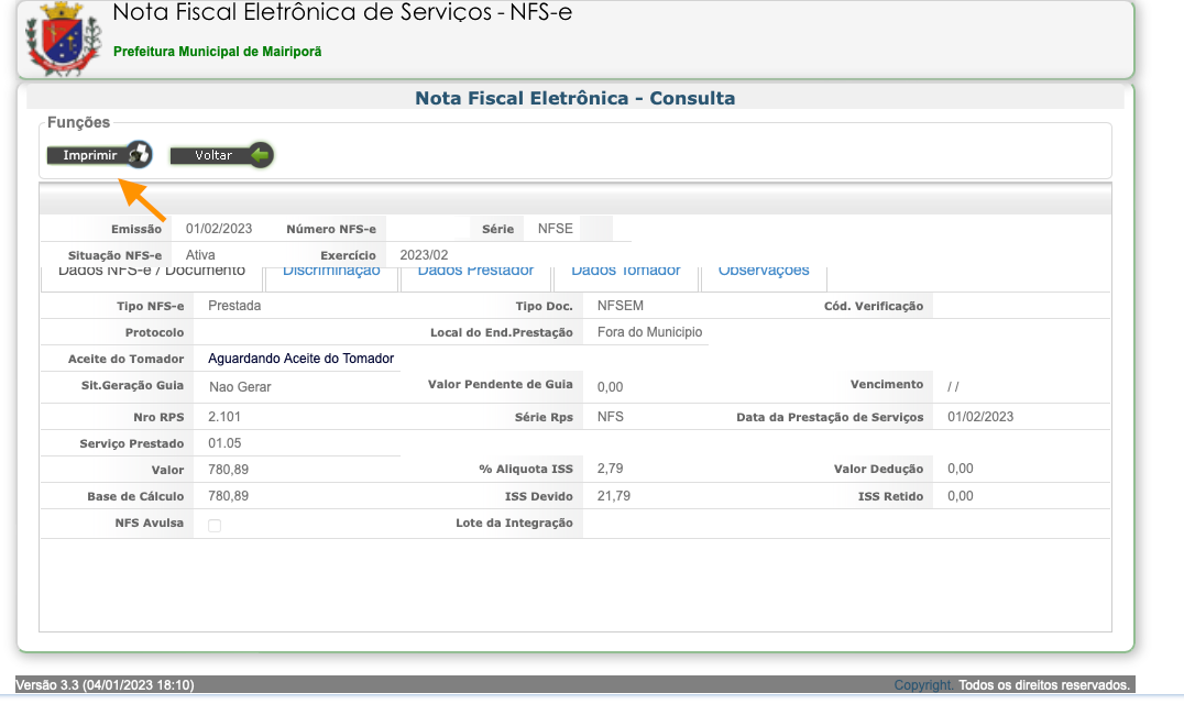 Nota fiscal